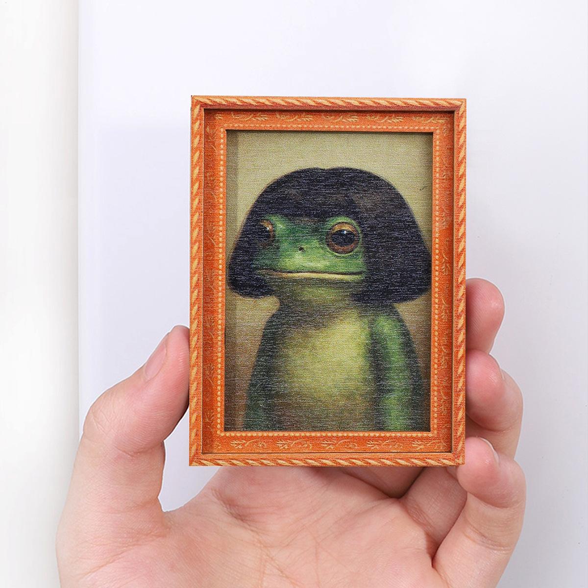 Kitchen Appliances Photos - Frog Magnets Wood Ornament Artistic Photo