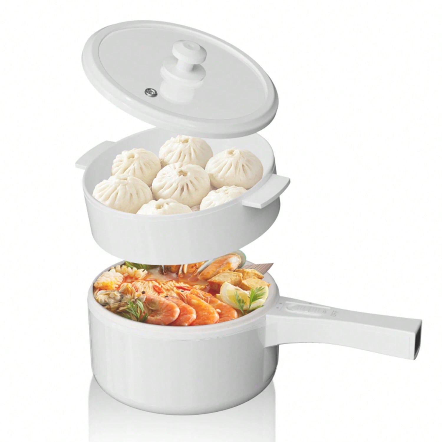 Hot Pot Electric - Hot Pot Electric With Steamer, 50.72oz