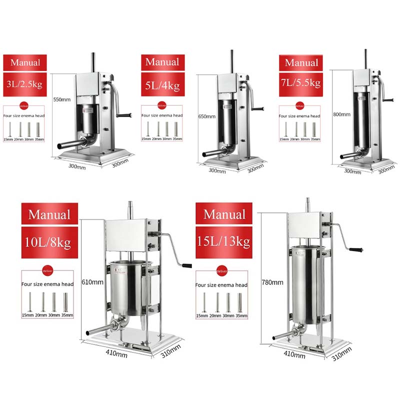 Manual Sausage Stuffer Filler  - đánh giá và giá Kitchen Appliances Commercial
