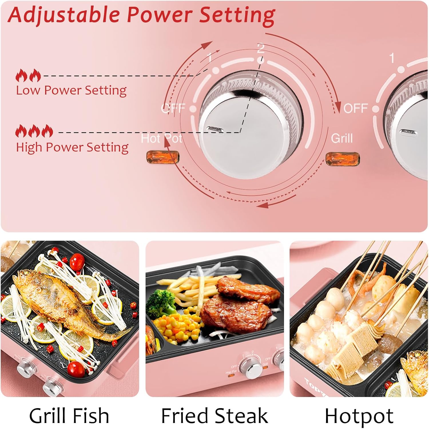 2 in 1 Hot Pot & Grill, Non-St - đánh giá và giá Hot Pot Electric